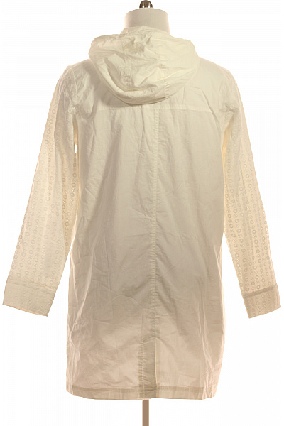 DreiMaster Bílá dámská bunda s kapucí lehká prodloužená moderní jarní outdoorová Vel. XL | DreiMaster | obrázek 2