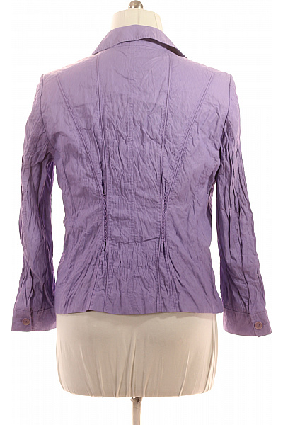 BETTY BARCLAY fialové bavlněné sako elegantní volnočasové vypasované s 3/4 rukávem Velikost 46 | BETTY BARCLAY | obrázek 3