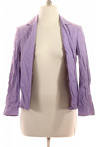 BETTY BARCLAY fialové bavlněné sako elegantní volnočasové vypasované s 3/4 rukávem Velikost 46 | BETTY BARCLAY | obrázek 4