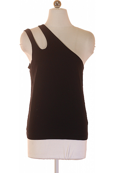 LUISA CERANO Dámské tričko bez rukávů černé asymetrické s průstřihy Vel. 36 | LUISA CERANO | obrázek 2