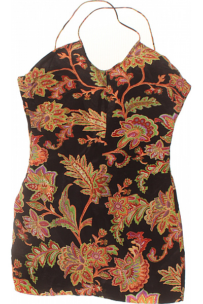 MANGO Dámské šaty Bez Rukávů Květované Letní Za Krk Mini Velikost S