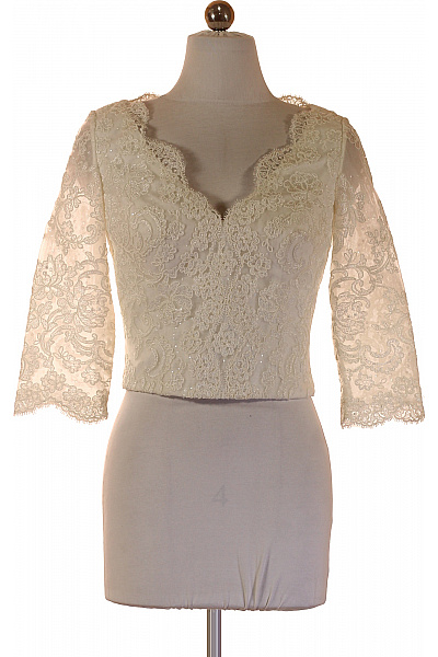 Dámské Krajkové Bolerko S 3/4 Rukávem A Výstřihem Do V Velikost 6