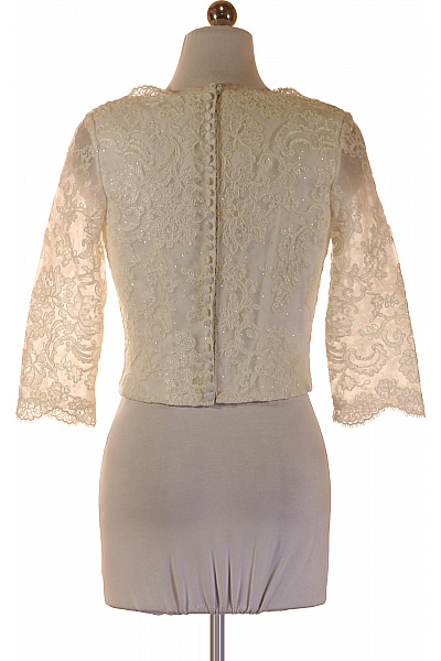 Dámské krajkové bolerko s 3/4 rukávem a výstřihem do V Velikost 6 | Unimoda | obrázek 2