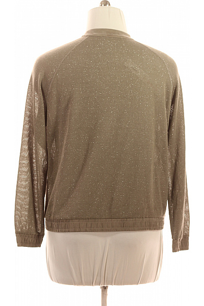 Le Comte dámská bomber mikina na zip béžová s kamínky bavlněné Vel. 44 | Le Comte | obrázek 3