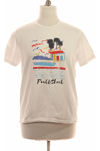 Paul&shark Pánské Tričko S Krátkým Rukávem A Potiskem Velikost L