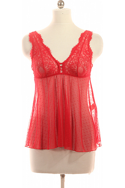 Hunkemoller Červené krajkové košilky s puntíky Vel. M | Hunkemoller | obrázek 2
