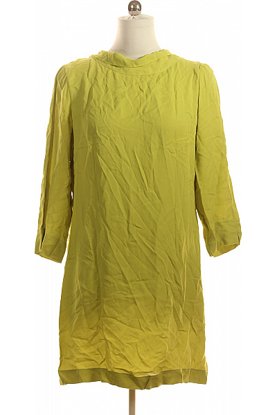 Rossodisera Dámské šaty S Dlouhým Rukávem žluté Volnočasové Velikost XL