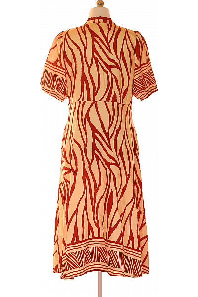 Carolina Cavour Dámské šaty midi zvířecí vzor krátký rukáv volnočasové Velikost EU M | Carolina Cavour | obrázek 2