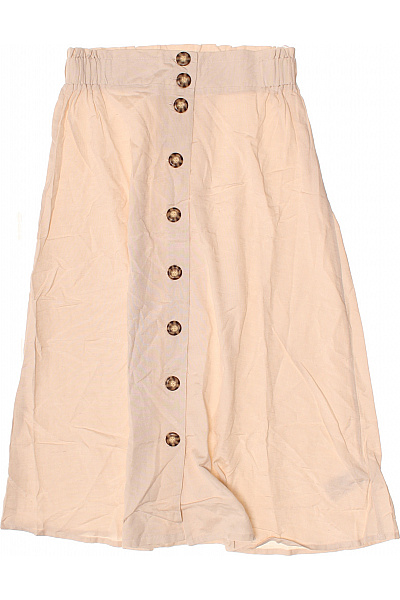Lascana Dámská midi sukně s knoflíky béžová Vel. S | Lascana | obrázek 2