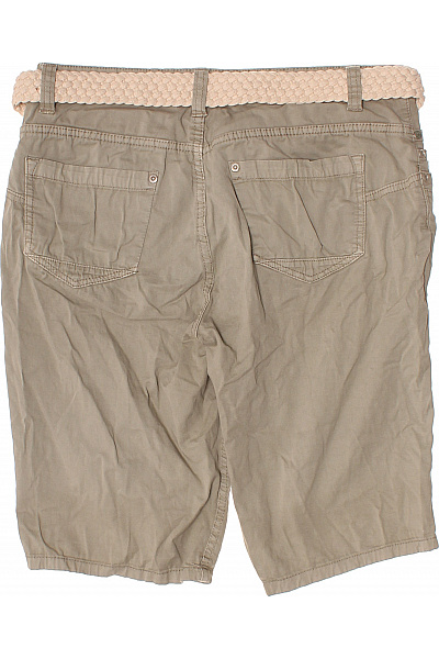 STITCH&SOUL Dámské bavlněné kraťasy volnočasové s páskem khaki Velikost EU S | STITCH&SOUL | obrázek 3