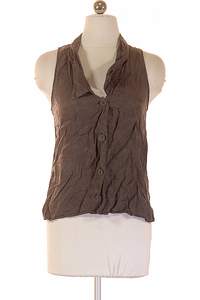 MANGO Dámská košile bez rukávů hnědá ležérní Velikost XS | MANGO | obrázek 2