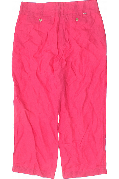 BRAX růžové plátěné kalhoty pod kolena volnočasové s kapsami Vel. L | BRAX | obrázek 3