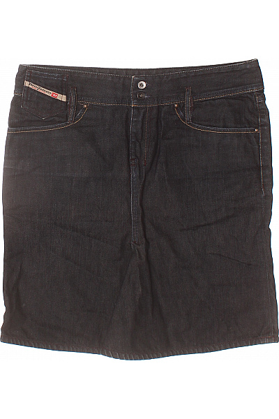 DIESEL dámská džínová sukně ke kolenům černá s kapsami Vel. 30 | DIESEL | obrázek 2