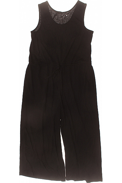 UNIQLO dámský černý overal bez rukávů culottes žebrovaný Velikost M | UNIQLO | obrázek 2