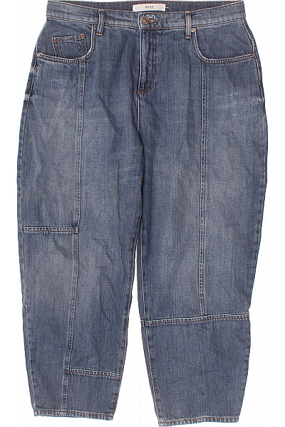 BRAX Dámské Džíny Volné S Kapsami Bavlněné Modré Seprané Velikost 40