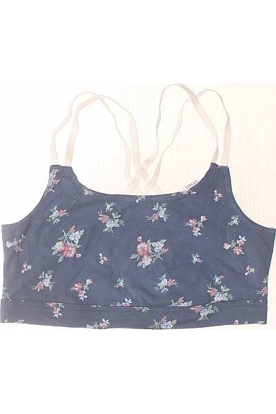 Dívčí Bavlněné Plavky Modré Květinové