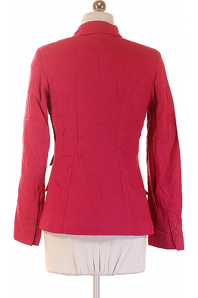 LINDEX růžové lněné sako elegantní vypasované na běžné nošení Vel. 34 | LINDEX | obrázek 2