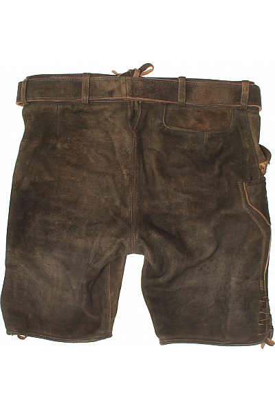 Trachtenmanufaktur Pánské kožené kraťasy s kapsami a potiskem vintage Velikost 50 | Trachtenmanufaktur | obrázek 2
