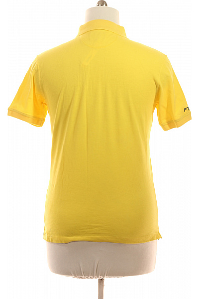 La Martina Pánské žluté bavlněné polo tričko s krátkým rukávem a nápisem Velikost L | La Martina | obrázek 2
