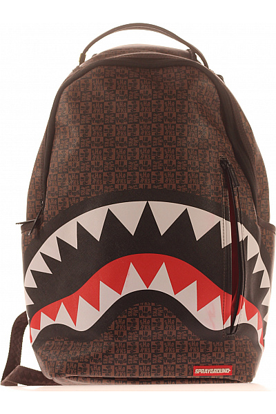 SPRAYGROUND Hnědý Batoh Se Vzorem žraločích Zubů