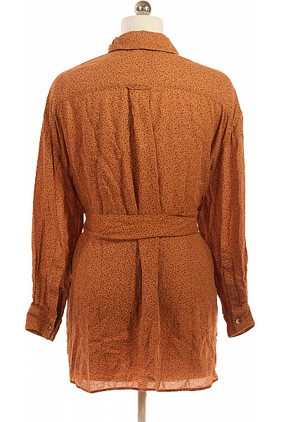 American Vintage Dámská košile s dlouhým rukávem a potiskem s páskem oranžová Vel. XS/S | American Vintage | obrázek 2