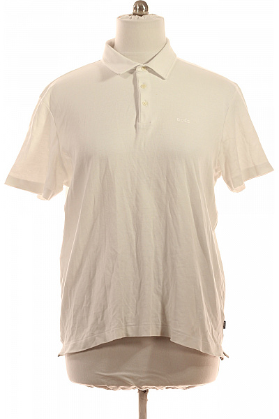 Hugo Boss Pánské bavlněné polo tričko s krátkým rukávem a límečkem bílé jednobarevné basic Velikost XXXL | Hugo Boss | obrázek 2