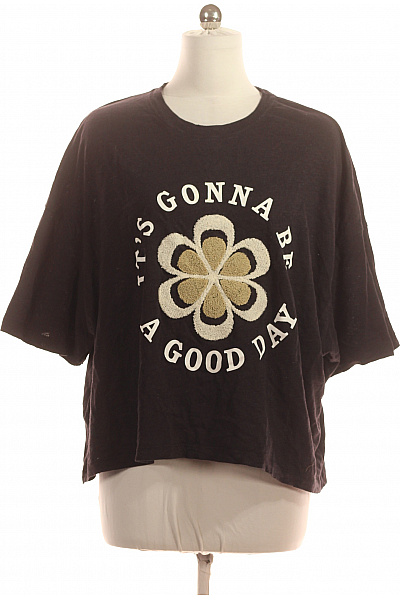 Grace Dámské Tričko S Krátkým Rukávem A Výšivkou S Nápisem Vel. M