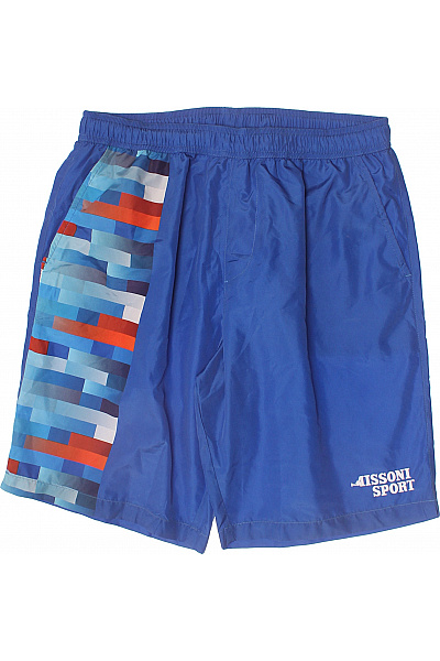 MISSONI Pánské Modré Sportovní Kraťasy S Potiskem Vel. L