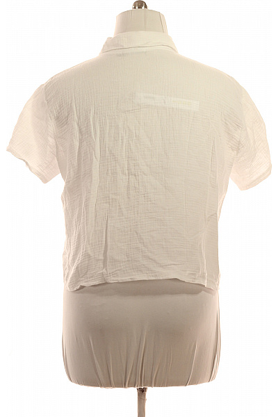 Sublevel dámská bílá košile krátký rukáv ležérní letní crop Velikost L/XL | Sublevel | obrázek 3