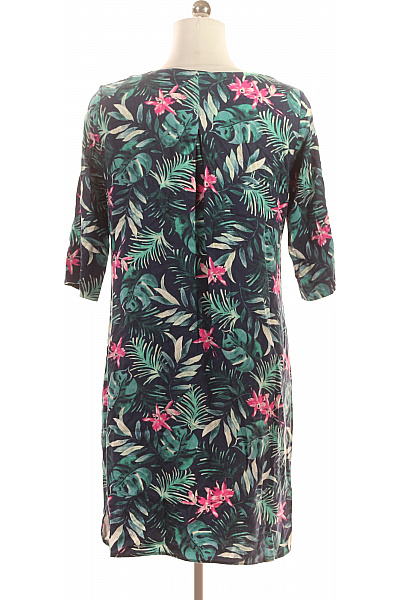 MILANO Bavlněné dámské šaty s tropickým potiskem a 3/4 rukávem ke kolenům Velikost EU 40 | MILANO | obrázek 3