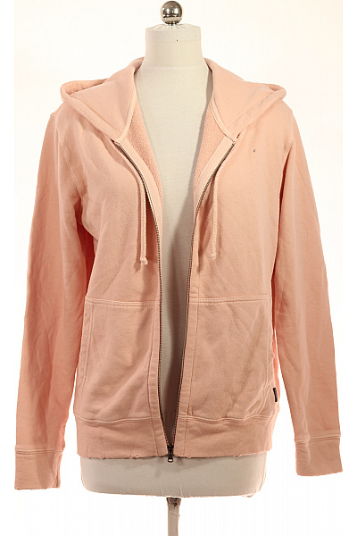 LAUNDRY BY SHELLI SEGAL Dámská Růžová Bavlněná Mikina S Kapucí Na Zip Vel. S