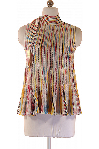 MISSONI Dámská halenka bez rukávů pruhovaná úpletová barevná Vel. 38 | MISSONI | obrázek 2