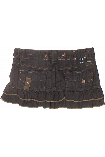 MANGO dámská džínové krátká sukne s volánky a zipem Velikost 38+ | MANGO | obrázek 3