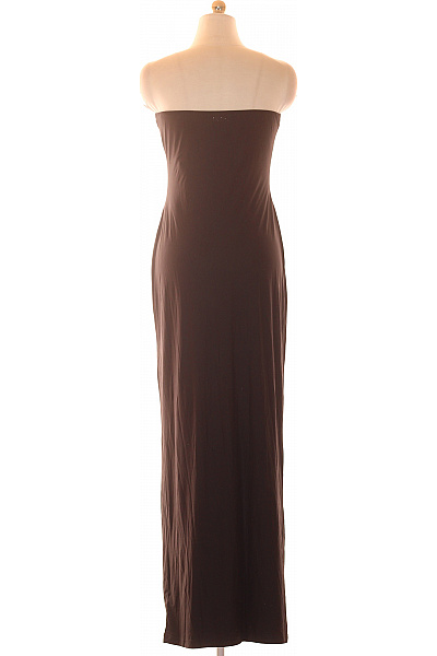 Guess Dlouhé hnědé šaty bez rukávů elegantní večerní Vel. L | Guess | obrázek 2
