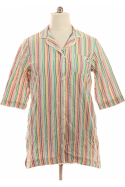 Donna Karan Dámská pruhovaná košile s krátkým rukávem ležérní Velikost L | Donna Karan | obrázek 2