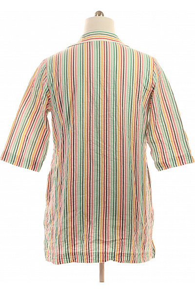 Donna Karan Dámská pruhovaná košile s krátkým rukávem ležérní Velikost L | Donna Karan | obrázek 3