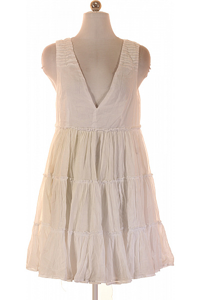 devotion twins Bílé bavlněné šaty bez rukávů volnočasové letní boho mini Vel. EU M | devotion twins | obrázek 2
