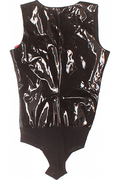 černé lesklé tílko bez rukávů Velikost XS | Unimoda | obrázek 3