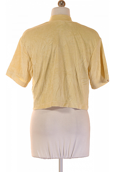 Nike Dámské žluté tričko crop top s krátkým rukávem a stojáčkem Velikost XS | Nike | obrázek 3