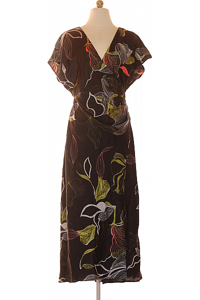 ZARA dámské květované šaty s krátkým rukávem zavinovací midi Velikost L | ZARA | obrázek 2