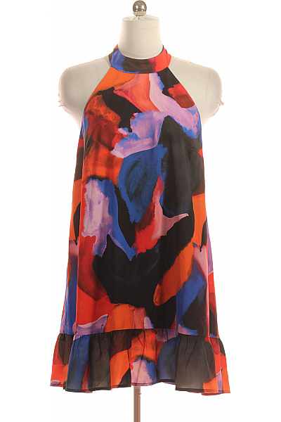 French Connection šaty Bez Rukávů Barevné Letní Volnočasové Mini Vel. L