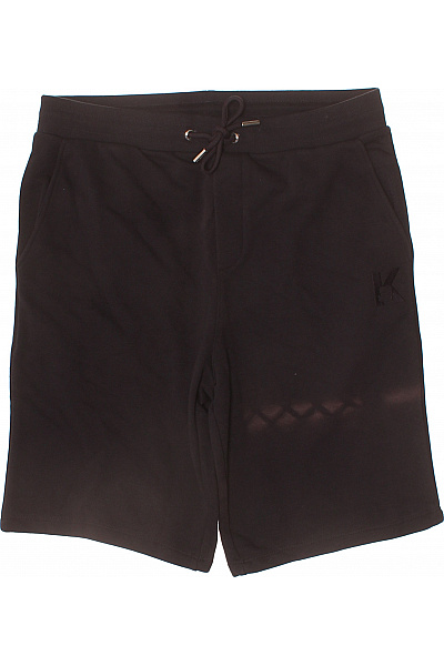 Karl Lagerfeld Pánské Teplákové Kraťasy Bavlněné černé S Kapsami Volnočasové Vel. L