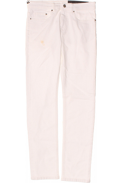 Karl Lagerfeld Dámské Džíny Rovné Bílé Bavlněné S Kapsami Velikost 29/32