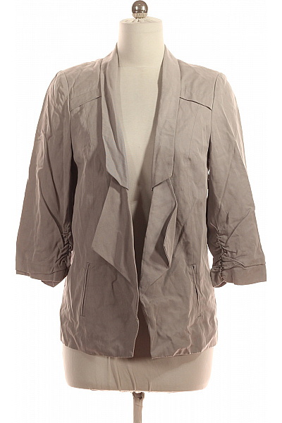 Marks & Spencer šedé Sako 3/4 Rukávem Elegantní Volnočasové Velikost 12