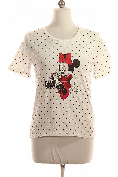 DISNEY Dámské Tričko S Krátkým Rukávem A Potiskem Puntíky Vel. M