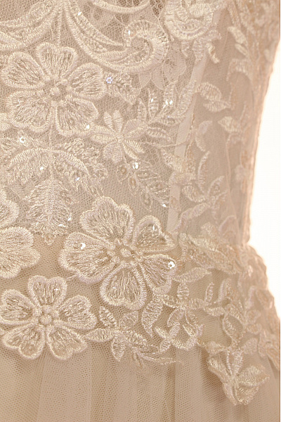 Magic Bride Dlouhé svatební šaty bez rukávů krajkové tylové korzetové romantické Velikost 38 | Magic Bride | obrázek 5