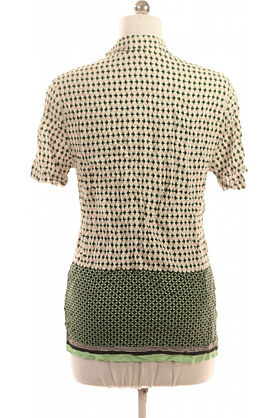 BALDESSARINI Viskózová dámská košile krátký rukáv vzorovaná černobílá letní ležérní Vel. M | BALDESSARINI | obrázek 3