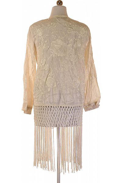 ZARA Dámský cardigan s dlouhým rukávem ažurový s třásněmi Vel. S | ZARA | obrázek 3