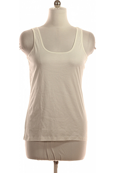 Van Laack Dámské Bavlněné Tílko Basic Bílé Bez Rukávů Vel. M