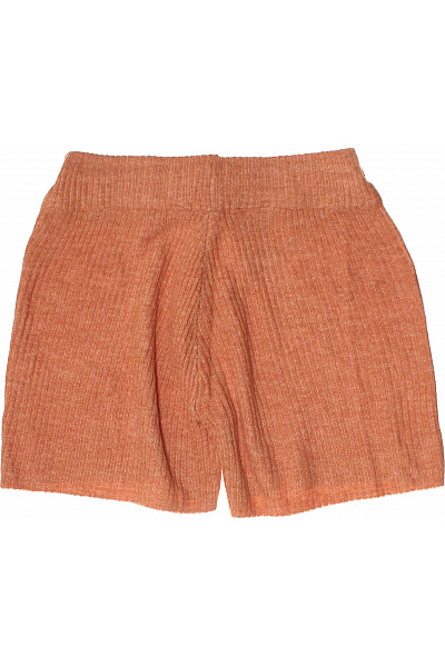 BRAVE SOUL Dámské oranžové žebrované volnočasové kraťasy s mašlí Velikost S | BRAVE SOUL | obrázek 3
